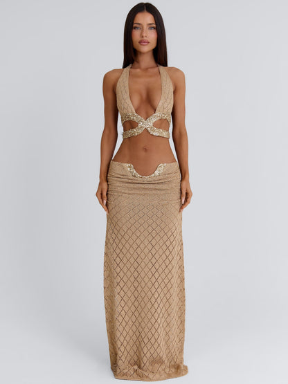 JOSEPHENE MAXI SKIRT GOLD