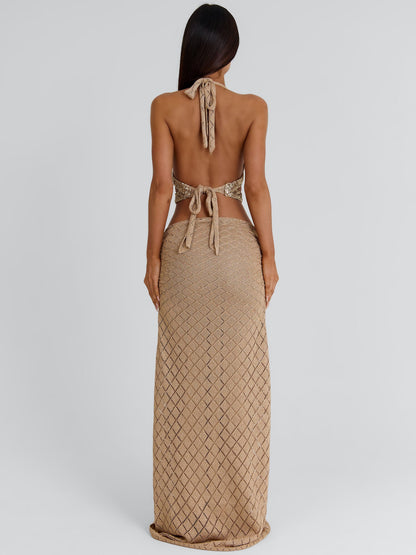JOSEPHENE MAXI SKIRT GOLD