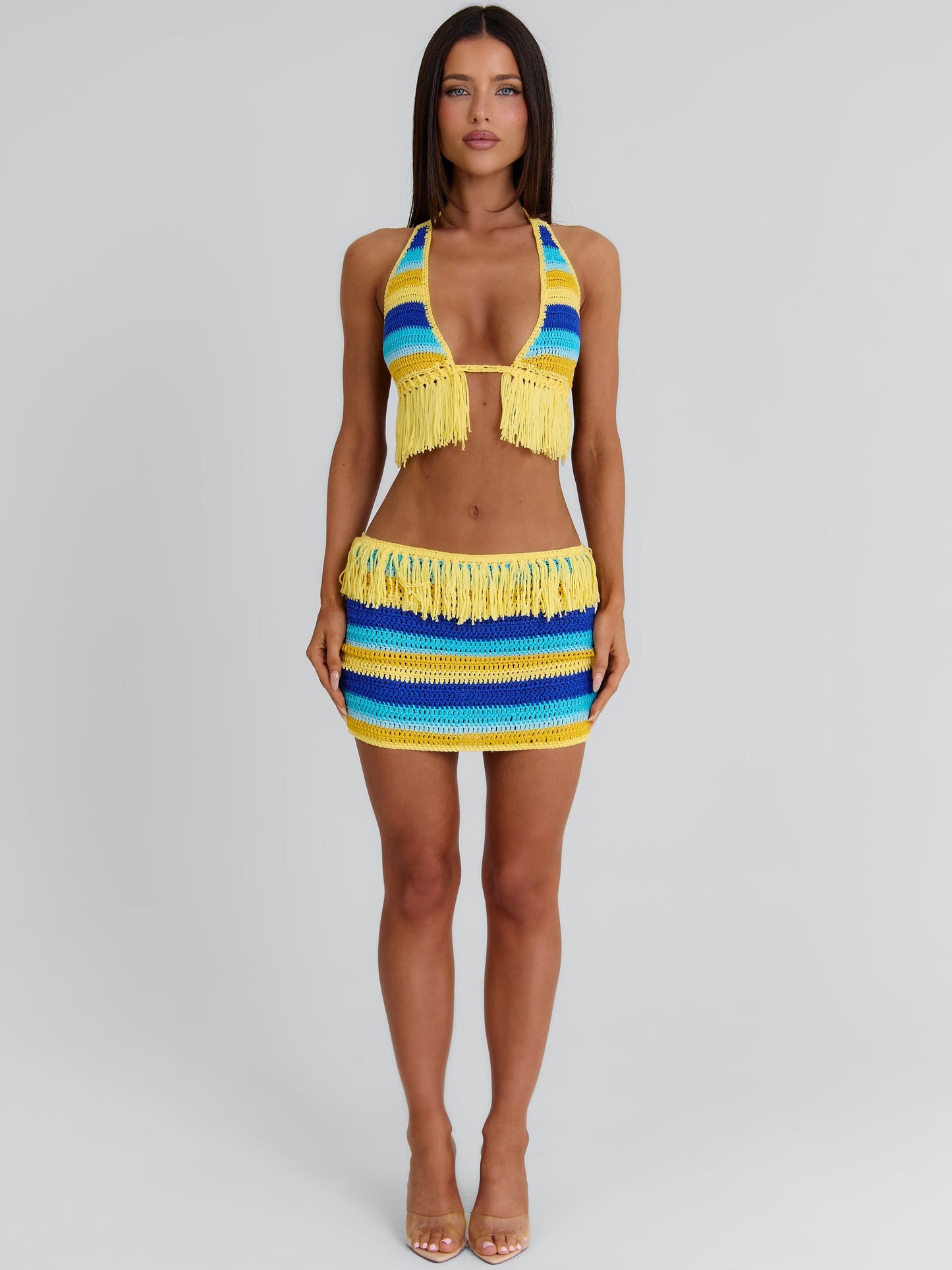 JULEAH MINI SKIRT YELLOW STRIPE