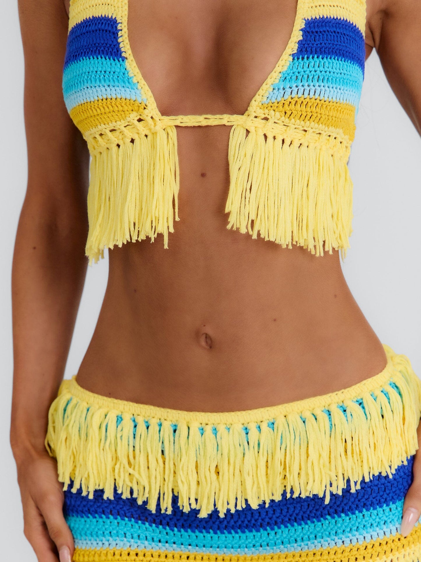 JULEAH CROP TOP YELLOW STRIPE