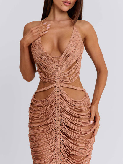 KAELANI MAXI DRESS ROSE GOLD