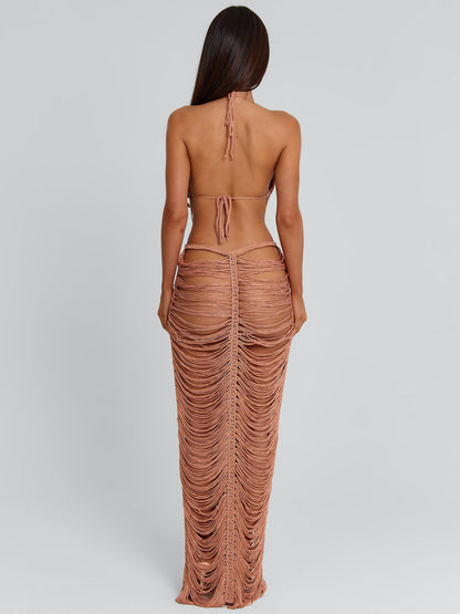 KAELANI MAXI DRESS ROSE GOLD