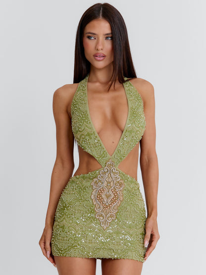 KAMARI MINI DRESS GREEN