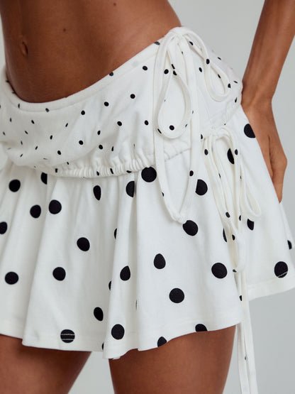 KYLA MINI SKIRT BLACK POLKA DOT