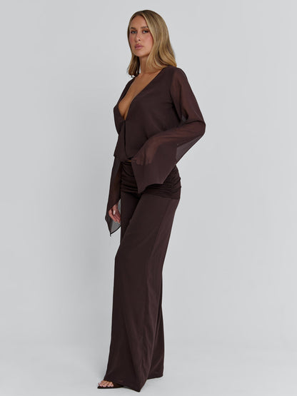 LENNA TOP CHOCOLATE