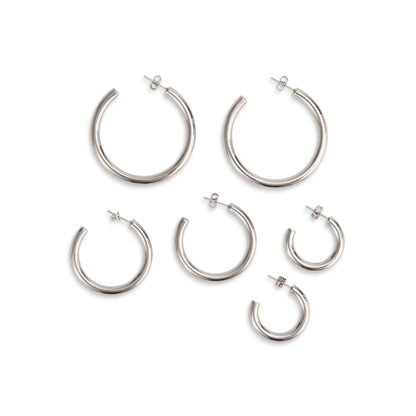 LIOR 3 PAIR EARRING SET SILVER