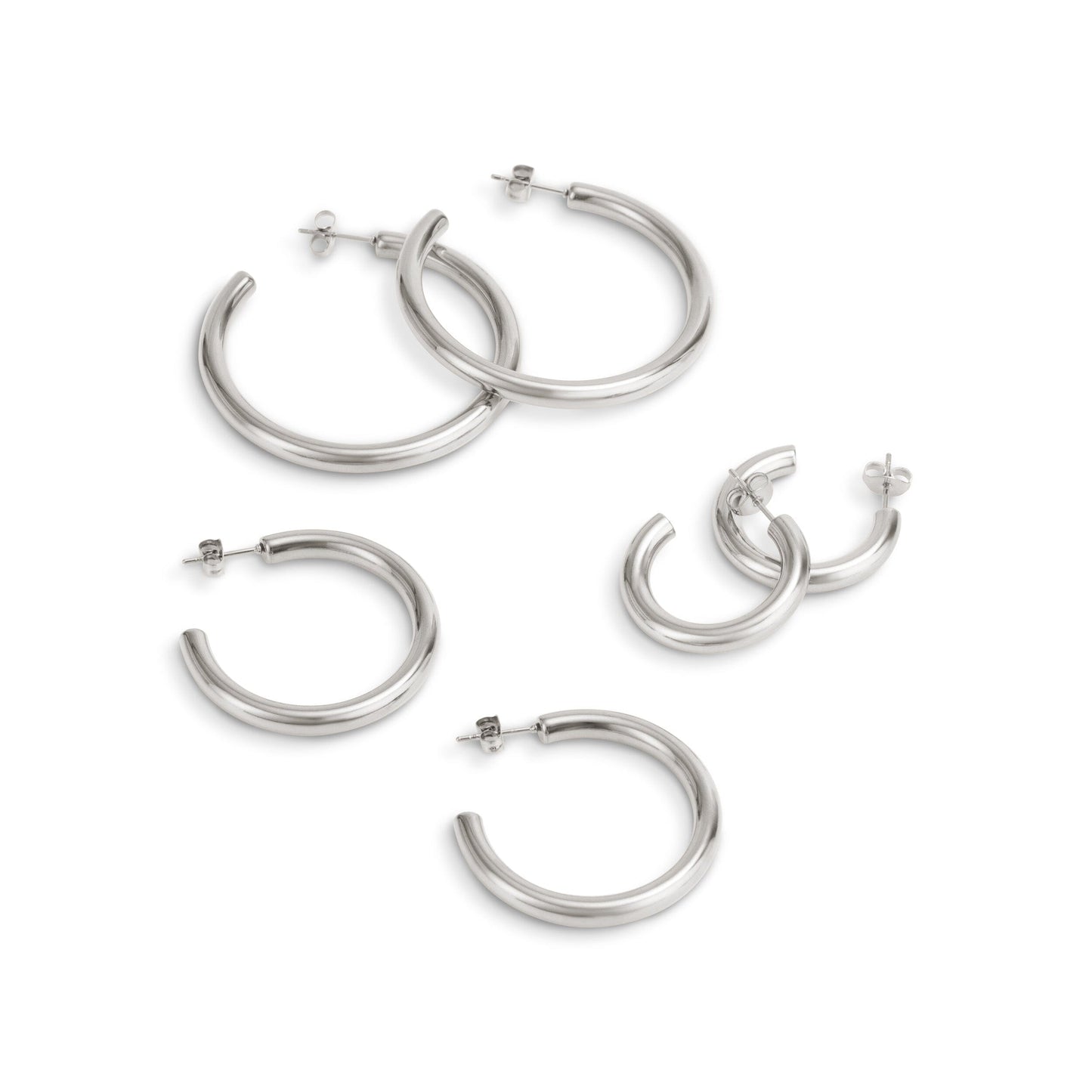 LIOR 3 PAIR EARRING SET SILVER