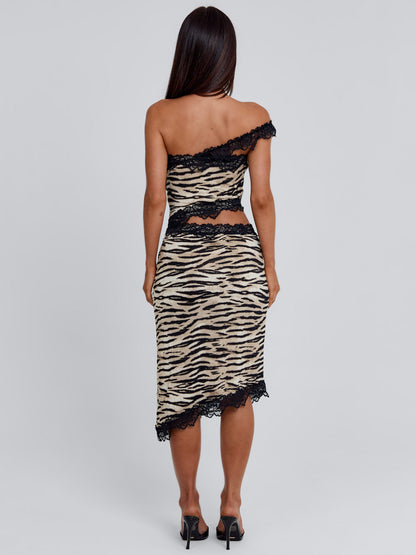 MELANIE MIDI DRESS ZEBRA