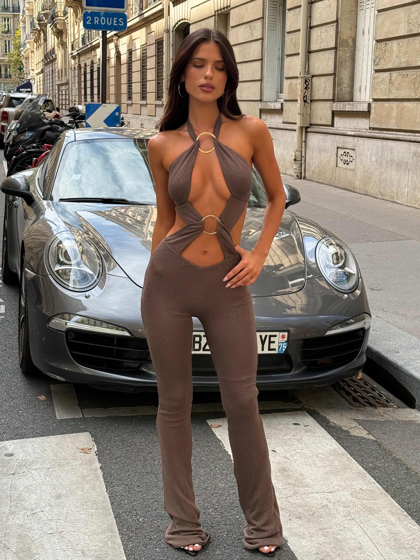 MERI JUMPSUIT CHOCOLATE