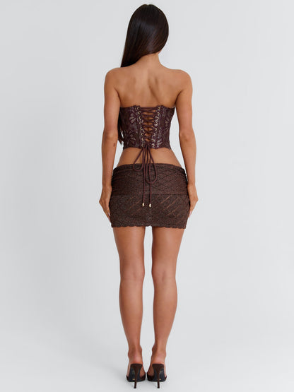 MONTY MINI SKIRT BRONZE