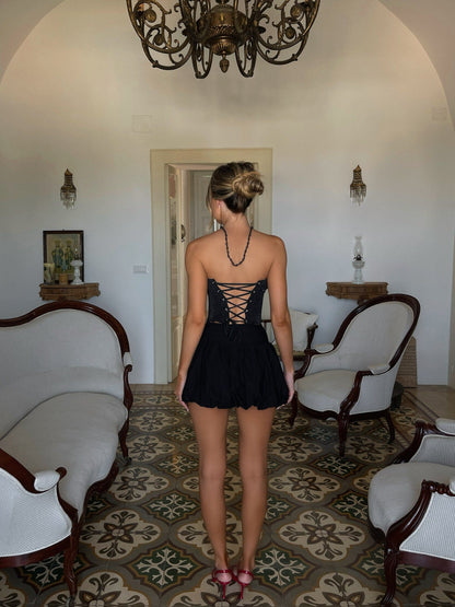 MICHELLE TOP BLACK SHIMMER