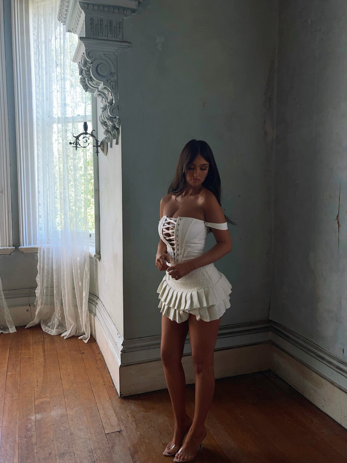 QUINTANA MINI SKIRT WHITE