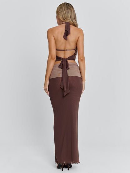 NERINA TOP CHOCOLATE