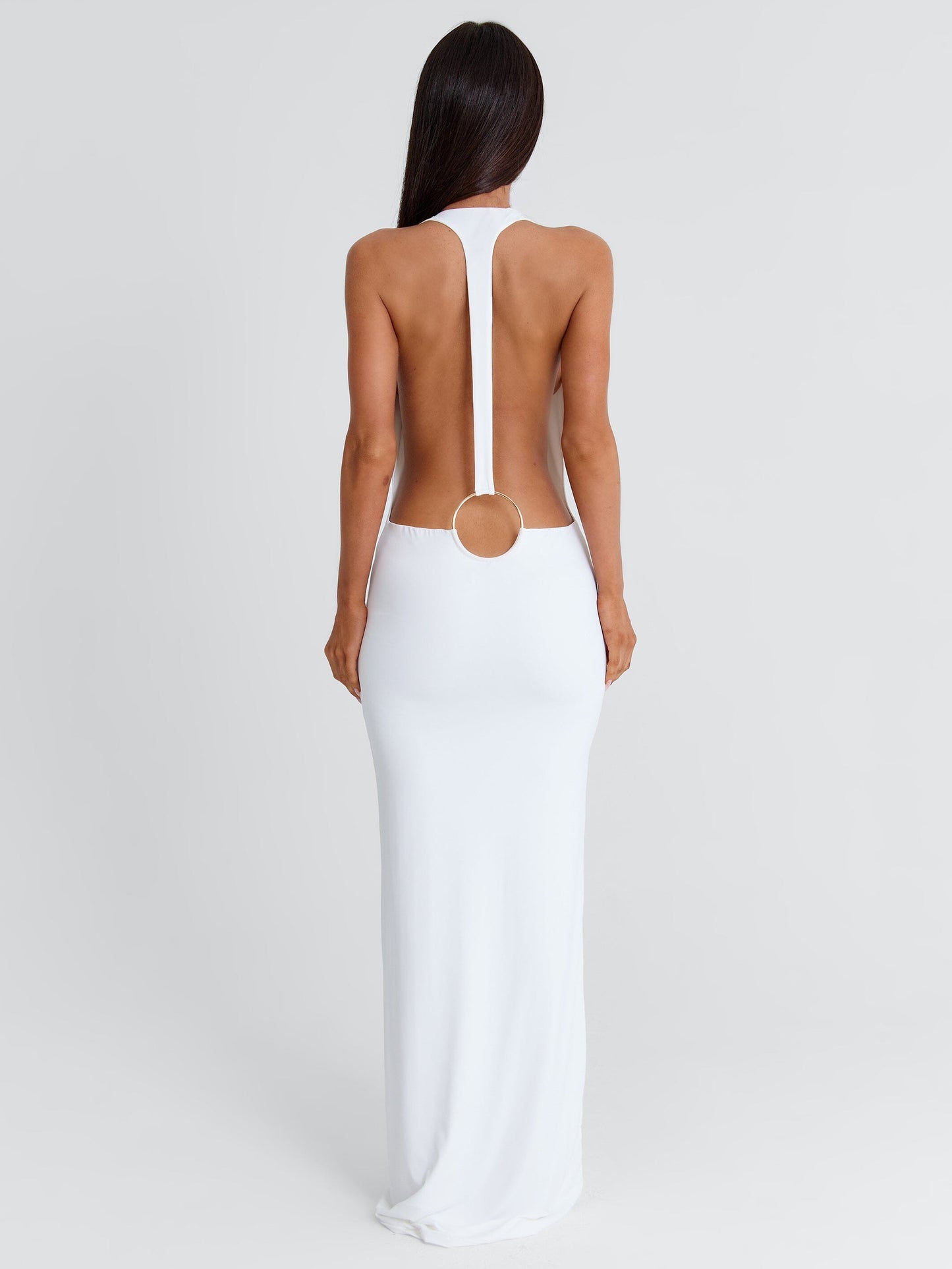 ORGIAN MAXI DRESS WHITE