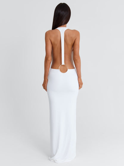 ORGIAN MAXI DRESS WHITE