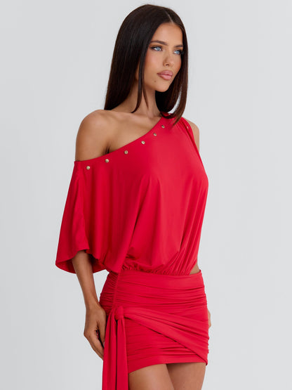 OTHELLIO MINI DRESS RED