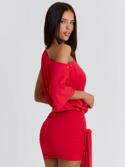 OTHELLIO MINI DRESS RED