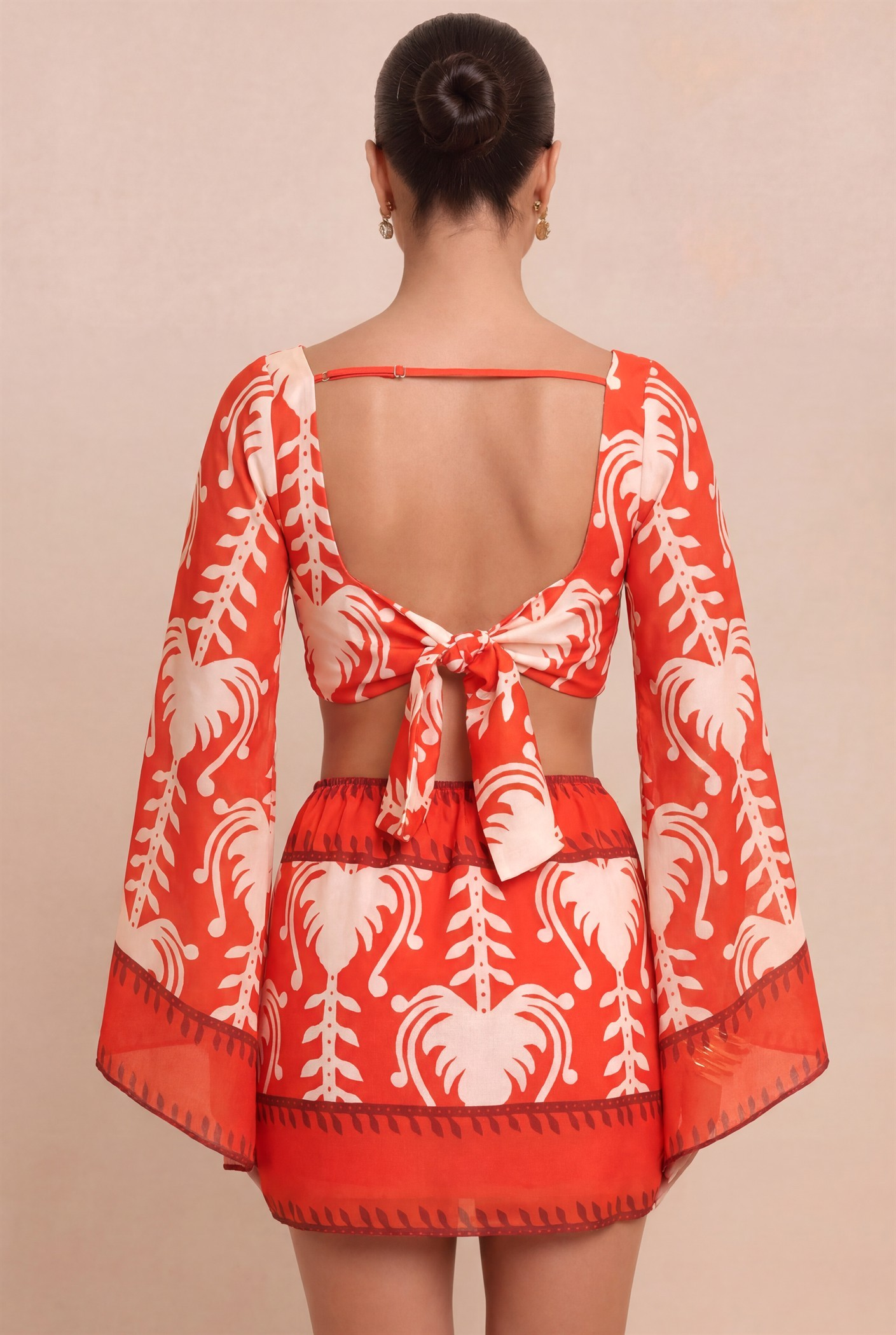 Dalphine Palm Dolman Sleeve Dress
