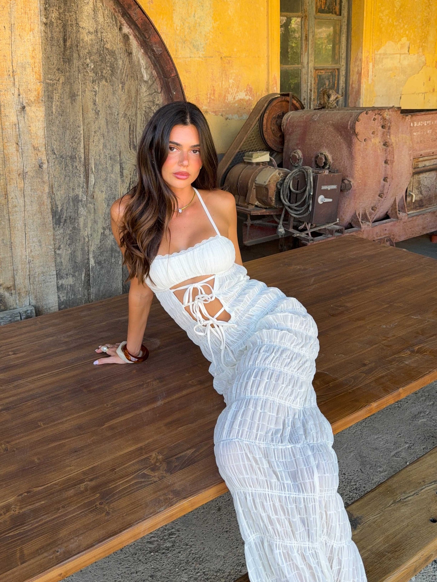 PRIANE MAXI DRESS WHITE
