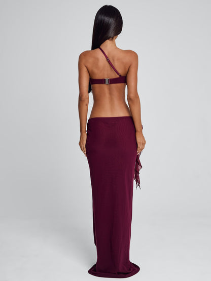 RAER MAXI DRESS BURGUNDY