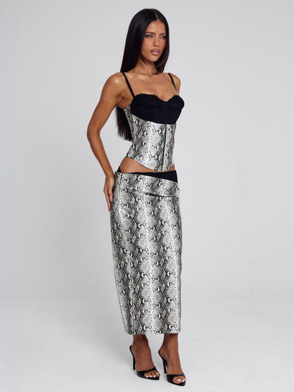 RAVELLE TOP SILVER SNAKE