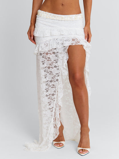 RIVANA MAXI SKIRT WHITE