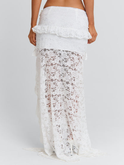 RIVANA MAXI SKIRT WHITE