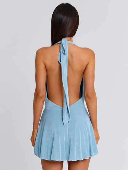 SAIDEE MINI DRESS BLUE