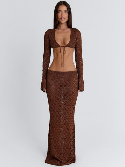 SIERA MAXI SKIRT BRONZE