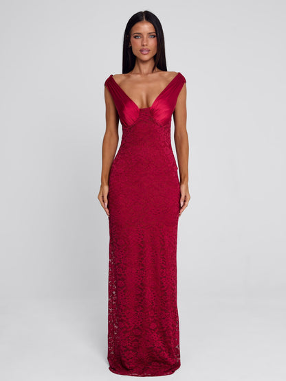 SYLORA MAXI DRESS RED