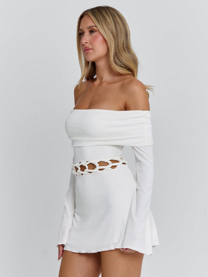 SYLVAINE MINI DRESS WHITE