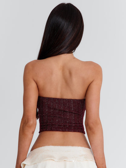 THERESA TOP BURGUNDY