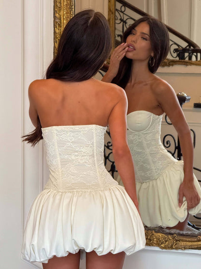 TILDA MINI DRESS IVORY