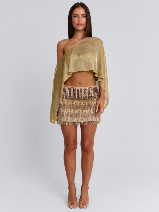 VALINA MINI SKIRT GOLD