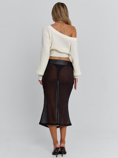 VELANA MIDI SKIRT BLACK