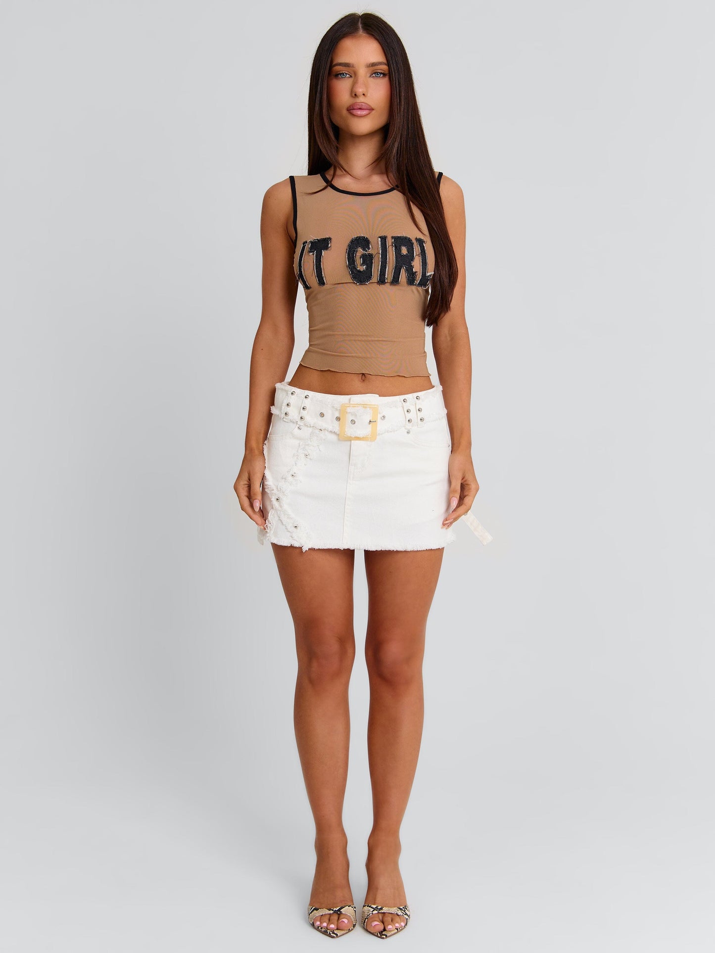 NOVAI MINI SKIRT WHITE