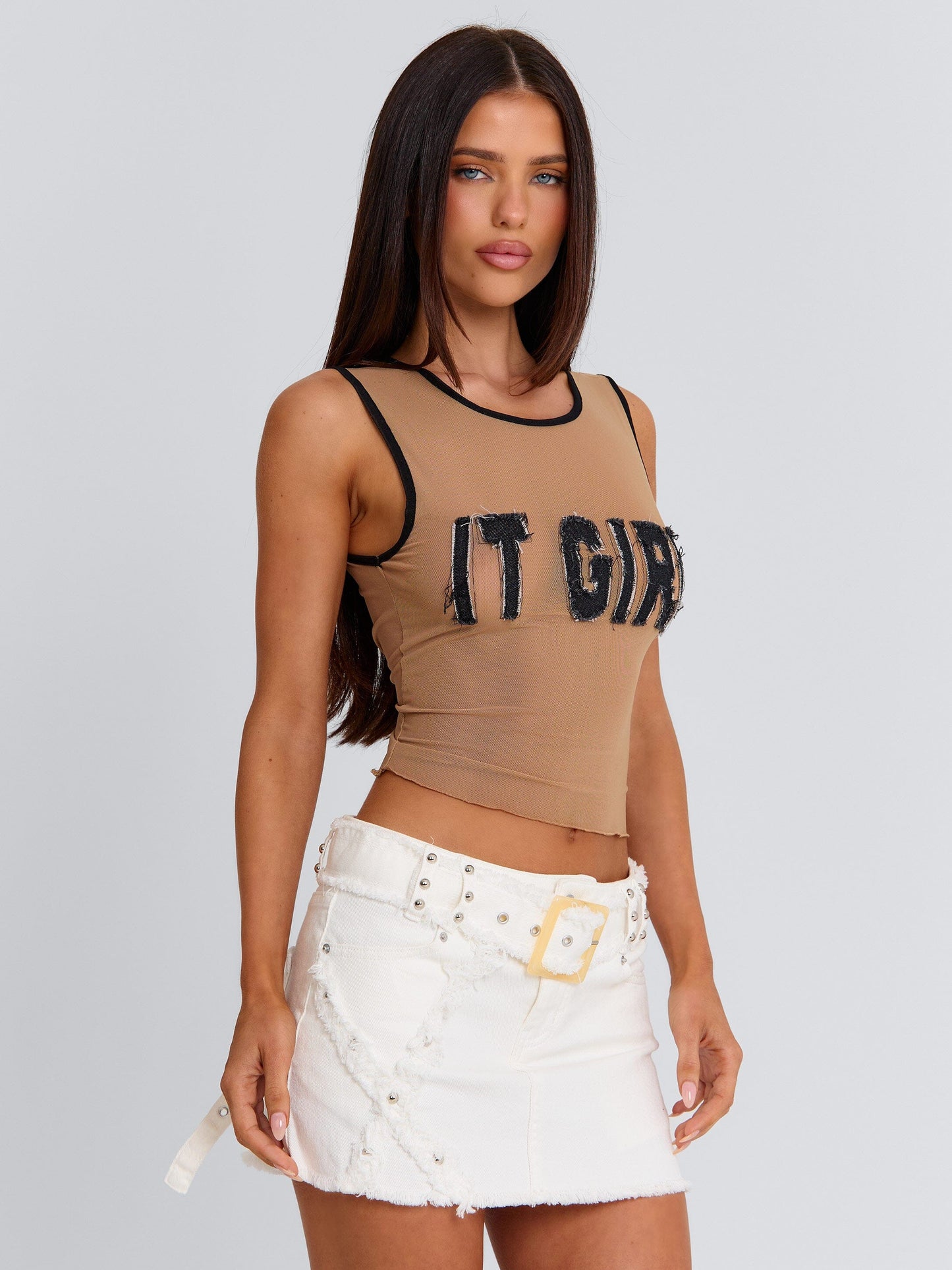 NOVAI MINI SKIRT WHITE