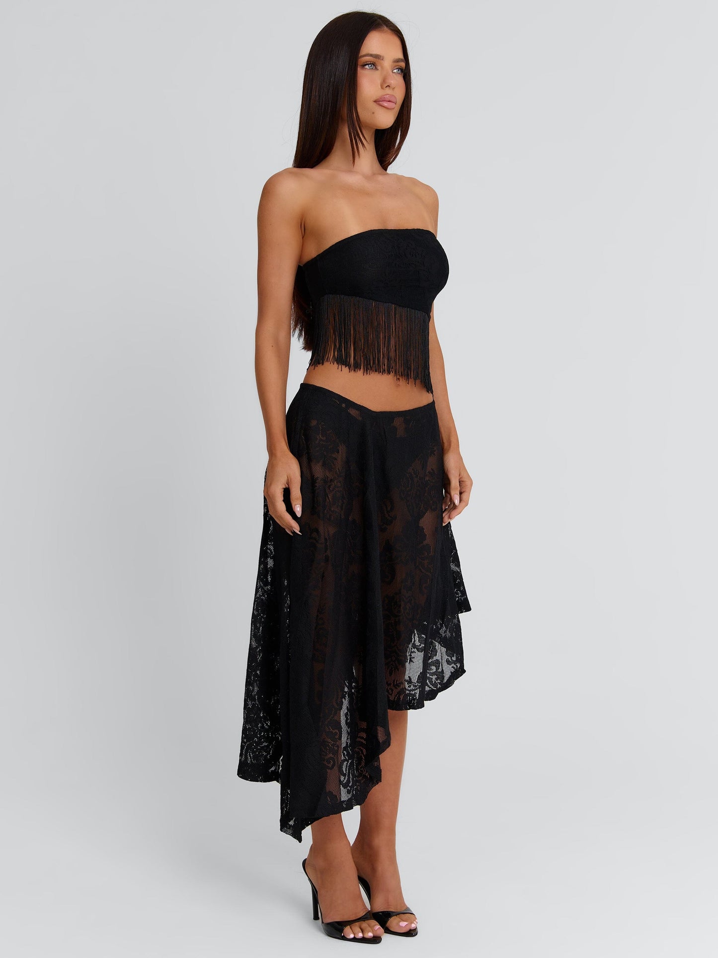 XIMENA MIDI SKIRT BLACK