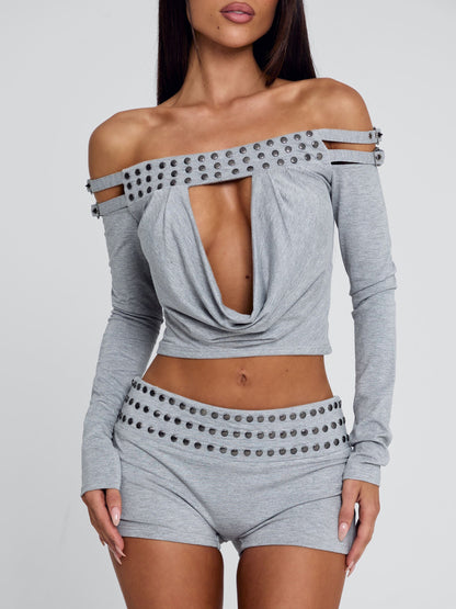 ZAYANA SHORTS GREY MARLE