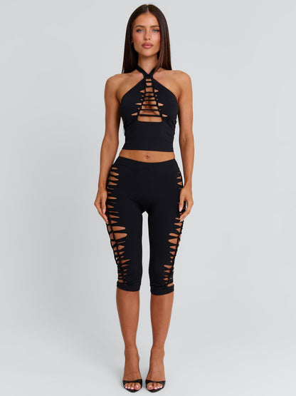 ZHERA CAPRI PANTS BLACK