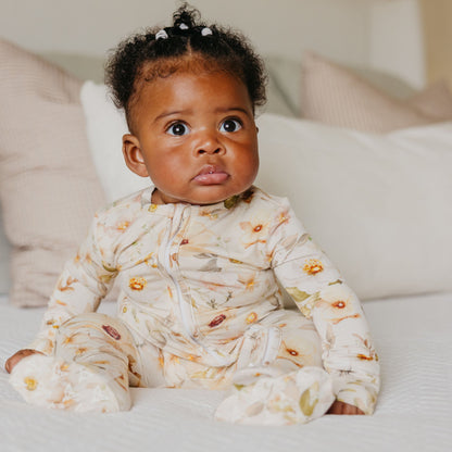 Bamboo Zip-Up Footie Pajama - Angelique