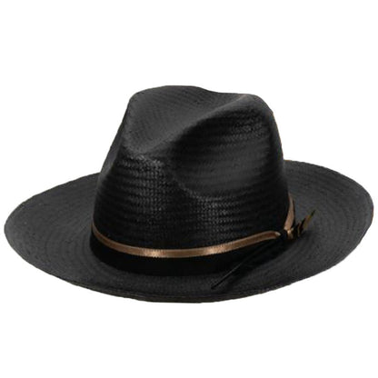 Astral Toyo Pinch Front Fedora Hat - Biltmore USA Safari Hat Biltmore Hats BS8847ASTL3002LG Black Large (59 cm)
