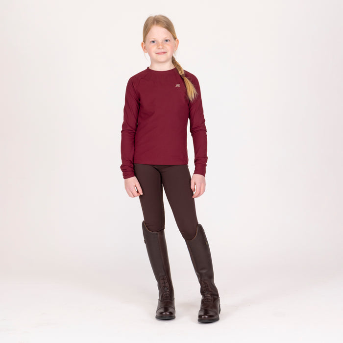 Aubrion Equestrian Ribbed Long Sleeve Top - Young Rider