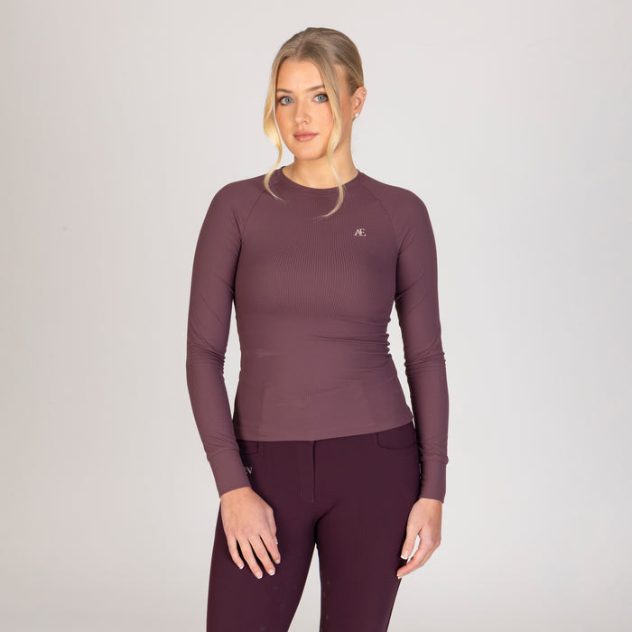 Aubrion Equestrian Ribbed Long Sleeve Top