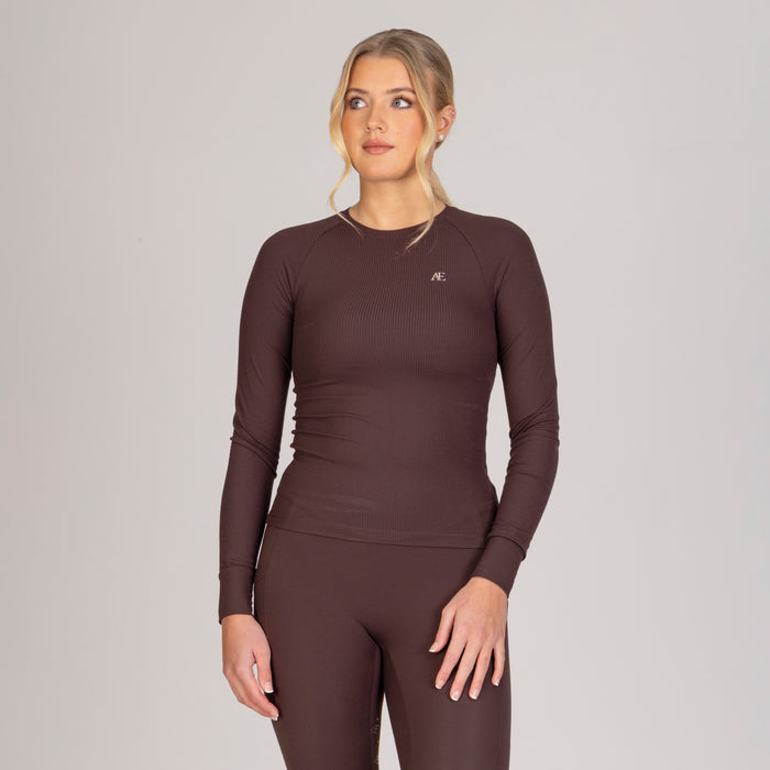 Aubrion Equestrian Ribbed Long Sleeve Top