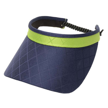 Augusta Navy and Lime Golf Sun Visor with Coil Lace - GloveIt® Hats Visor Cap GloveIt V419 Navy