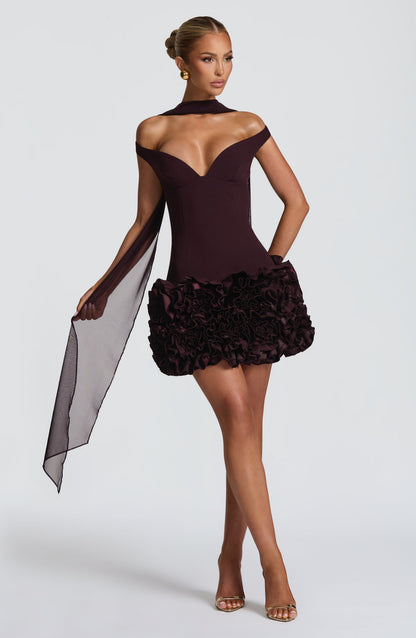 Aveta Mini Dress - Plum