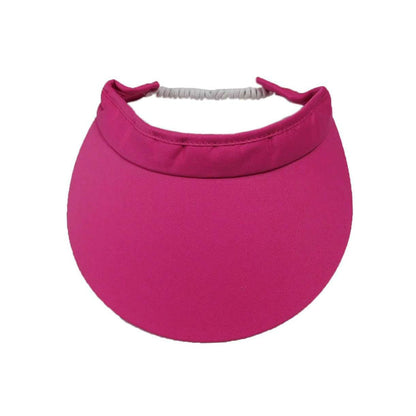 Big Brim Sun Visor with Coil Lace by Tropical Trends Visor Cap Dorfman Hat Co. v69bbFC Fuchsia