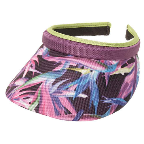 Bird of Paradise Clip On Sun Visor - GloveIt® Golf Visors Visor Cap GloveIt VC415 Purple