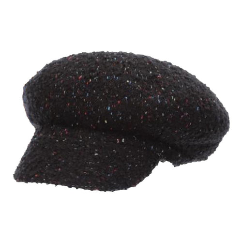 Black Boucle Newsboy Cap - Scala Hats Cap Scala Hats LW749-BLK Black OS